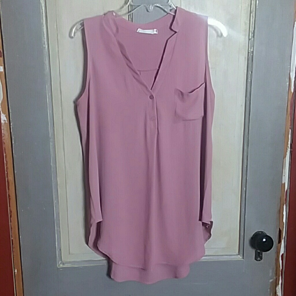 Lush Blush Pink High Low Tank Top